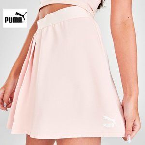 NWT PUMA Women's Classics Asymmetric Pull-On Skirt Sportswear in Cloud Pink